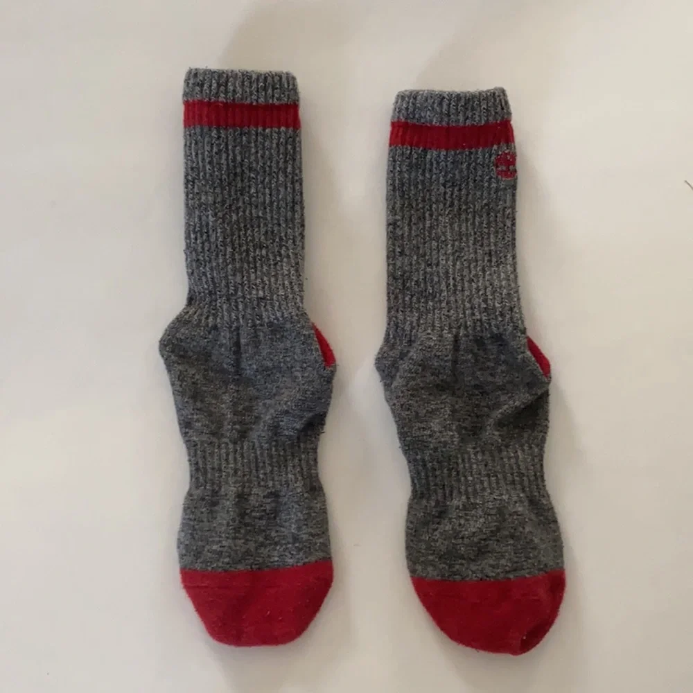 TIMBERLAND Boot Ragg Socks Red Gray great for Boots